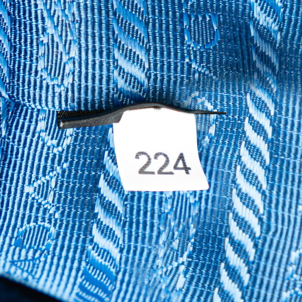 Prada Triangle Logo Drawstring Nylon Leather Pouc… - image 7